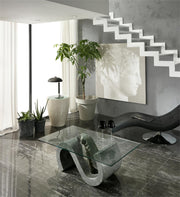 Transparent-Grau-Tabelle 70 cm x 120 cm H. 36 cm