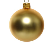 Weihnachtskugel undurchsichtiges Glas mit Balllicht Gold Farbe Ø 6 cm