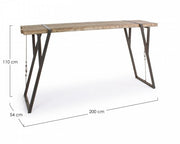 Industrieblöcke Style Bar Tabelle 200x54 cm