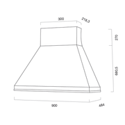 Hood Aspiring Bistrot in Burnished Edelstahl 90 cm