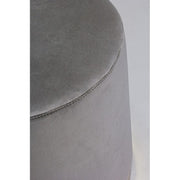 Pouf Grey Velvet Effekt mit goldener Bande CM 35 x 40 h cm