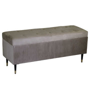 Rechteckige Beige Velvet Bench CM115x40H45