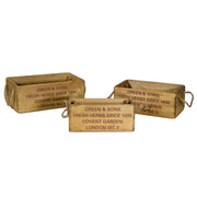 Holzschublade 1-3 rostige rechteckige Ecke CM40.5x21H15