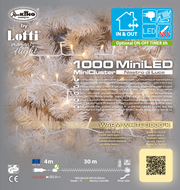 Bandkette Ø6cm NTLG 1000 Miniliertes weißes Kabel 4+30,5 m Weihnachtslichter