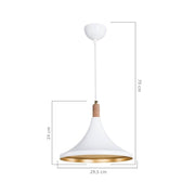Kano White Gold Suspension Lampe ASZ1563