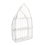 Weißes Metallregal 3 Böden CM29X12H55