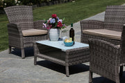 Lounge Amalia Polyrattan Gray mit Kissen
