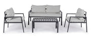 Anthracite Garden Lounge mit abnehmbaren Kissen