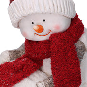 Schneepuppenharz mit weißem LED -Ball CM31.5x20.5H41