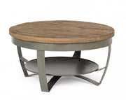 Holztisch und industrielles Stahl CM Ø65X34H