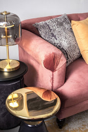 Moderne kombinierte Set von Tavolino-Pouf Annika dunkelgrau