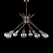 Moderner städtischer industrieller Kronleuchter in gebürstetem Eisen 64 cm