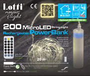 20 m M-P18 200 Mikroled Telec-Kette. IR 21f Weihnachtslichter