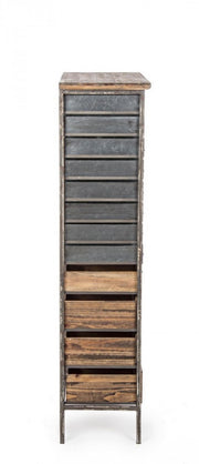 Brettschublade in Stahl und Holz 132,5H cm