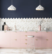 Weißer Barhocker in natürlichen Stil Holz