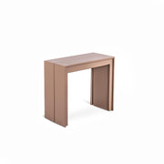 Erweiterbare Anti -Scratch -Konsole in Tortora lackiertem MDF 90x42.5/302.5x76H CM