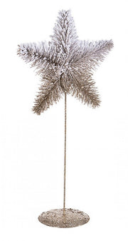 12x Star Stand Decoration Freezy Champagn