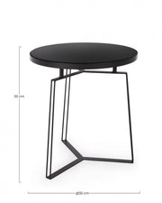Black Metal Table -Designstil 50 cm cm