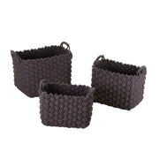 1-3 Creme und blauer Stoffkorb