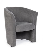 Hölzerne Sessel und Anthrazitgewebe Belize 64,5x63x H76 cm