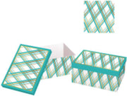 Pappbox 1-10 Rhombus rechteckig blau CM37.5x29H16