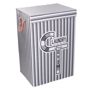 Cestone -Wäschereistoff grau mit Deckel CM40x30H60