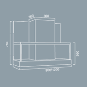 Hood Aspiring ETRA in Burnished Edelstahl 90 cm