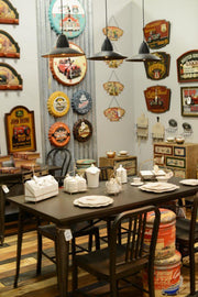 Moderne Tisch -Top -Marroneisen 80 x 160 x H 76 cm