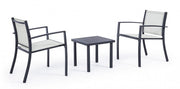 3 Gartenstücke Set Metal Wohnzimmer Auri Anthrazit