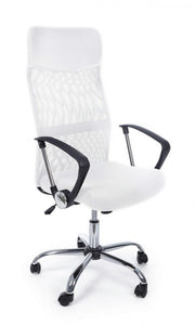 Dakar White Eco -Leder -Büro Sessel