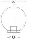Thermoplastische ovale Außenlampe mit schwarzem Druckglasdiffusor