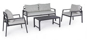 Anthracite Garden Lounge mit abnehmbaren Kissen