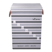 Cestone -Wäschereistoff grau mit Deckel CM40x30H60