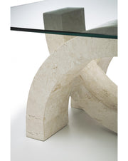 Transparent-Bege Tabelle 70 cm x 120 cm H. 41 cm