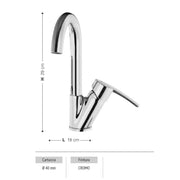 Dyno -Mixer mit 40 mm Patrone und verchromtem Finish