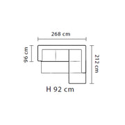Stefy Corner Sofa mit der Halbinsel der linken Behälter 268x212