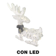 Plastik -Rentiere mit weißer LED CM56X17H49
