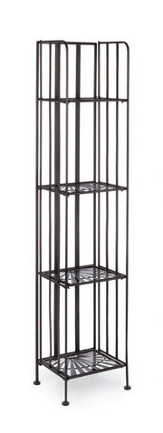 Klappregal vier braune Stahlregale Strahl 34x30x H153 cm