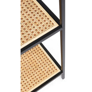 Bücherregal in geformtem Stahl vier Anthrazitregale Elyot 85,5x25.5x H131 cm