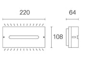 10W LED 4000K Applique Post Graphit Line