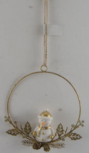 Snowman Metal Ghirando Gold Gold CM16X16X3