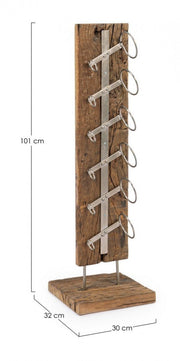 Flaschenhalter 6 Holzregale Rafter 30x101h cm
