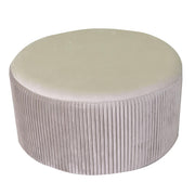 Pouf Velvet Beige Round CM Ø56H28
