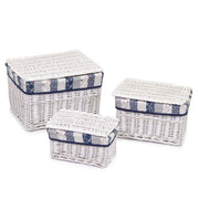 Wicker Box Giuseppe 1-3 Rechteckige weiße CM45X35H30