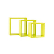 Set von drei Kubikwand Schlafzimmersäurewand 35-31-27x15 cm