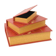 Ecopelle Book Box 1-3 Red Ghirlanda CM32X24H8
