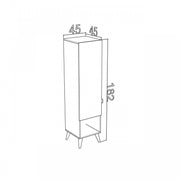 Schlanke Kamera -Eingangsgarderobe Porta -Boardkleider 45 x 45x x 182 H Effez