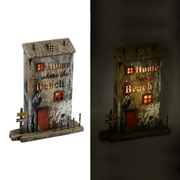 Sea Decoration House Wood Polyp mit LED CM22X6.5H27