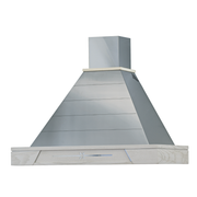 Jinny aufstrebende Kapuze in silbernen Edelstahl- und Holzrahmen -Inlay -Asche Farbe 90 cm