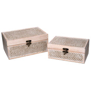 Holzkiste 1-2 rechteckige gebleichte CM30x20H14